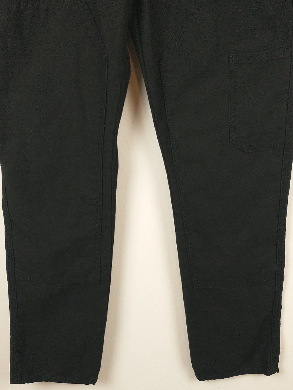 Frame Le Slouch Utility Straight Leg Jeans Womens 26 Black Carpenter Double Knee